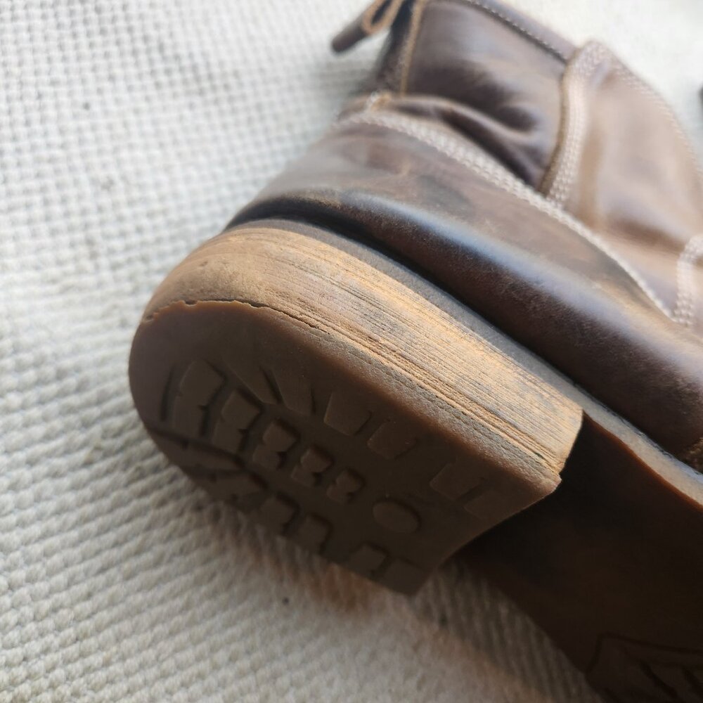 Bed Stu Mens Boots Size US 11 Leather Brown 6186 Zip Up UK 10 Stitch Distressed - Picture 5 of 13